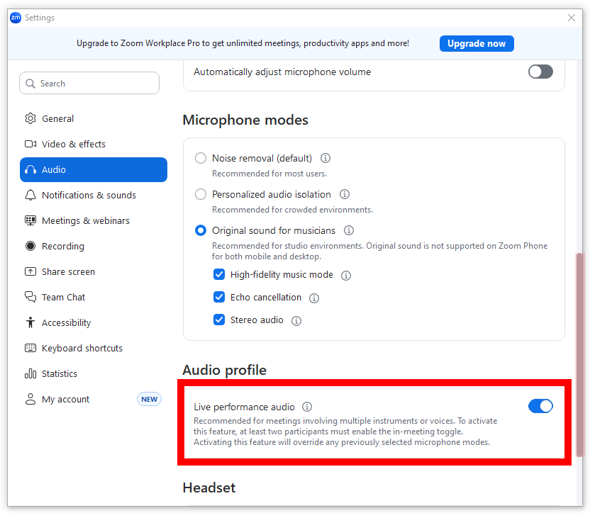Screenshot highlighting the toggle to enable 
