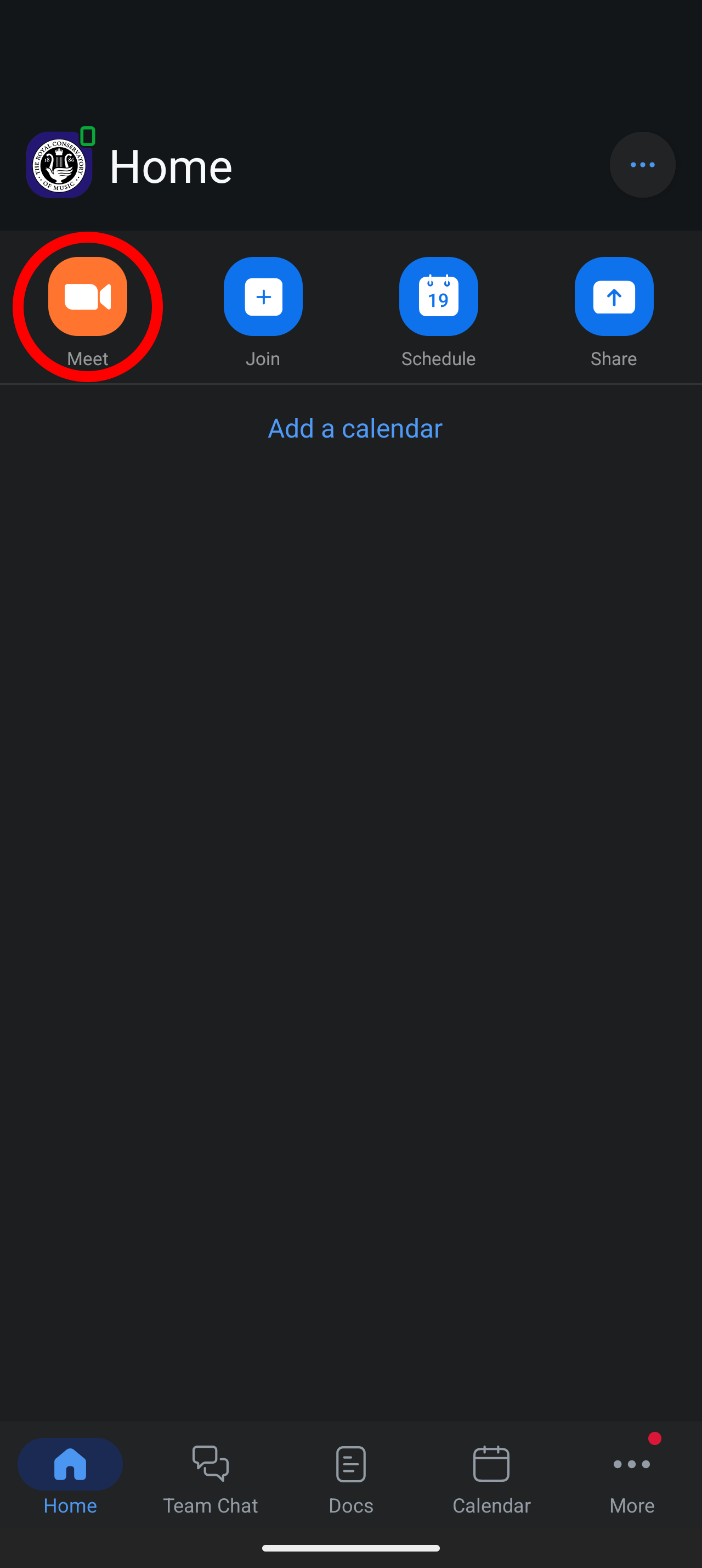 Screenshot highlighting the 