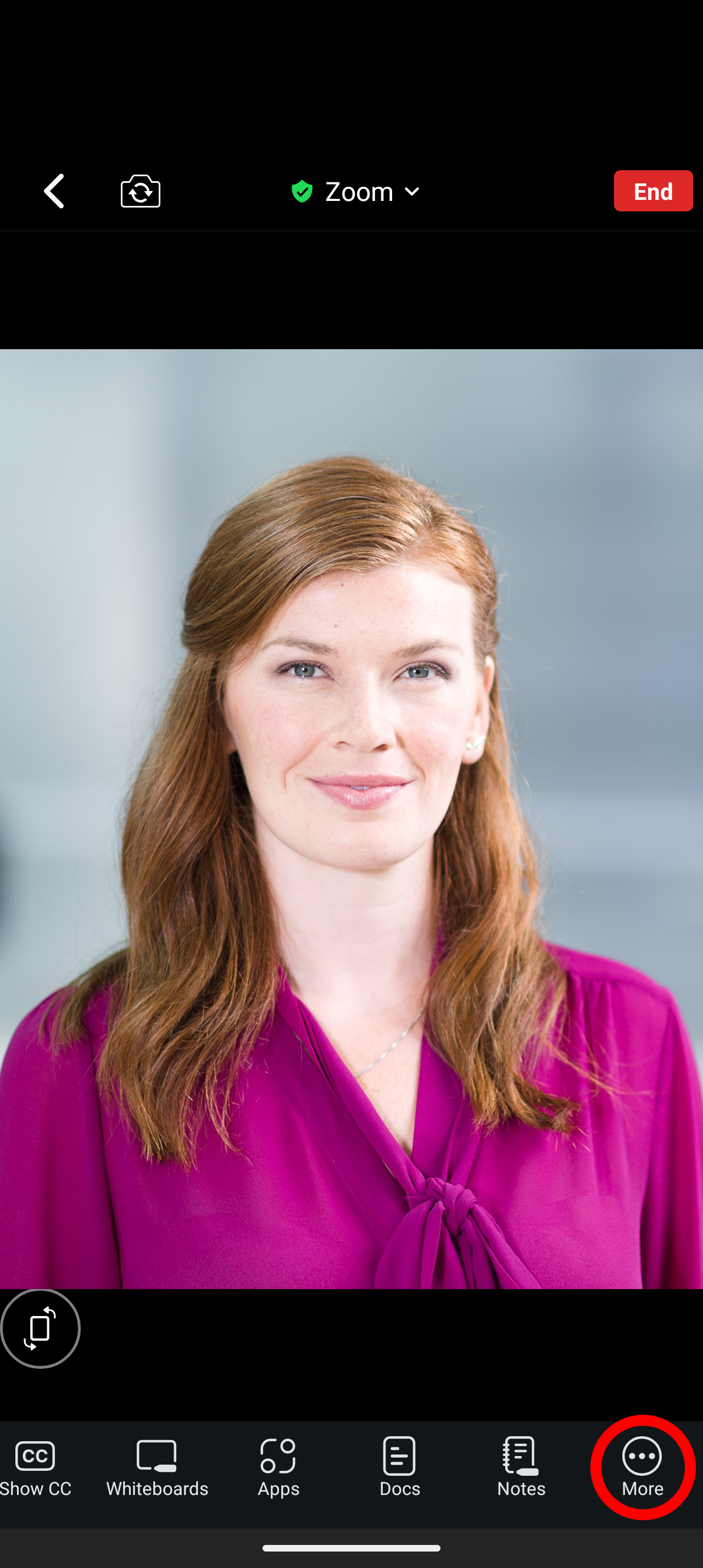 Screenshot highlighting the 