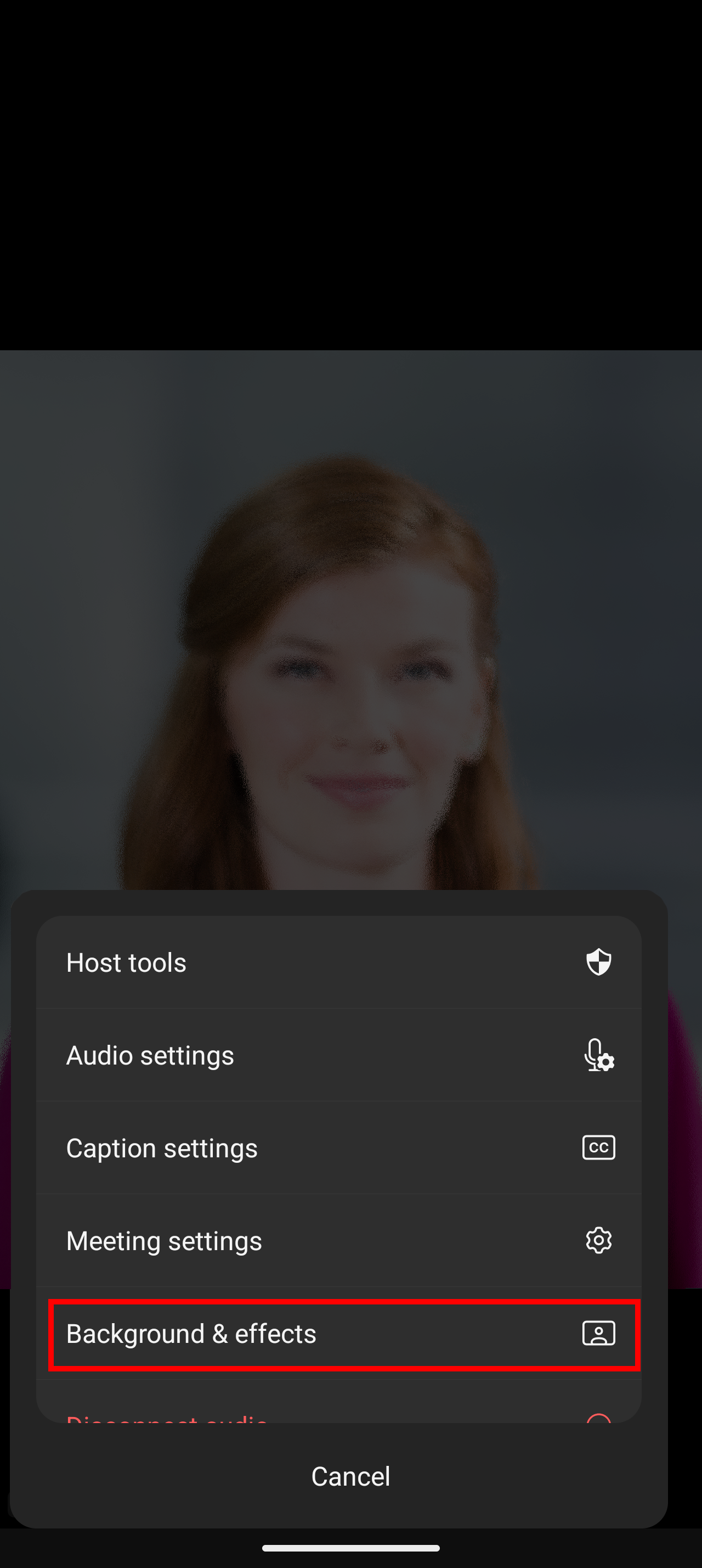 Screenshot highlighting the 