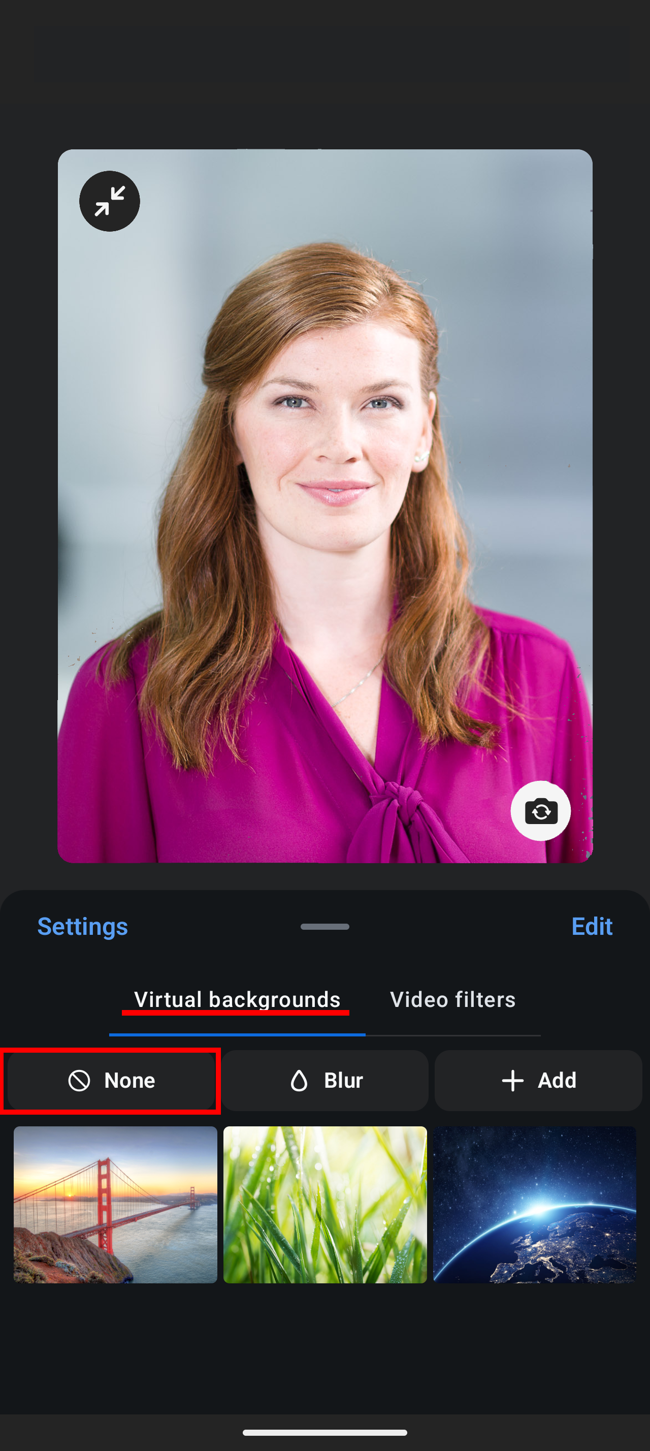 Screenshot highlighting the 