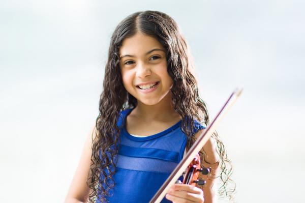 Student with violin