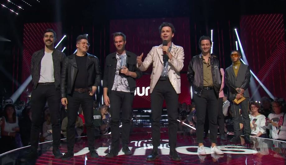 Arkells at 2019 Junos (image by CBC Music)