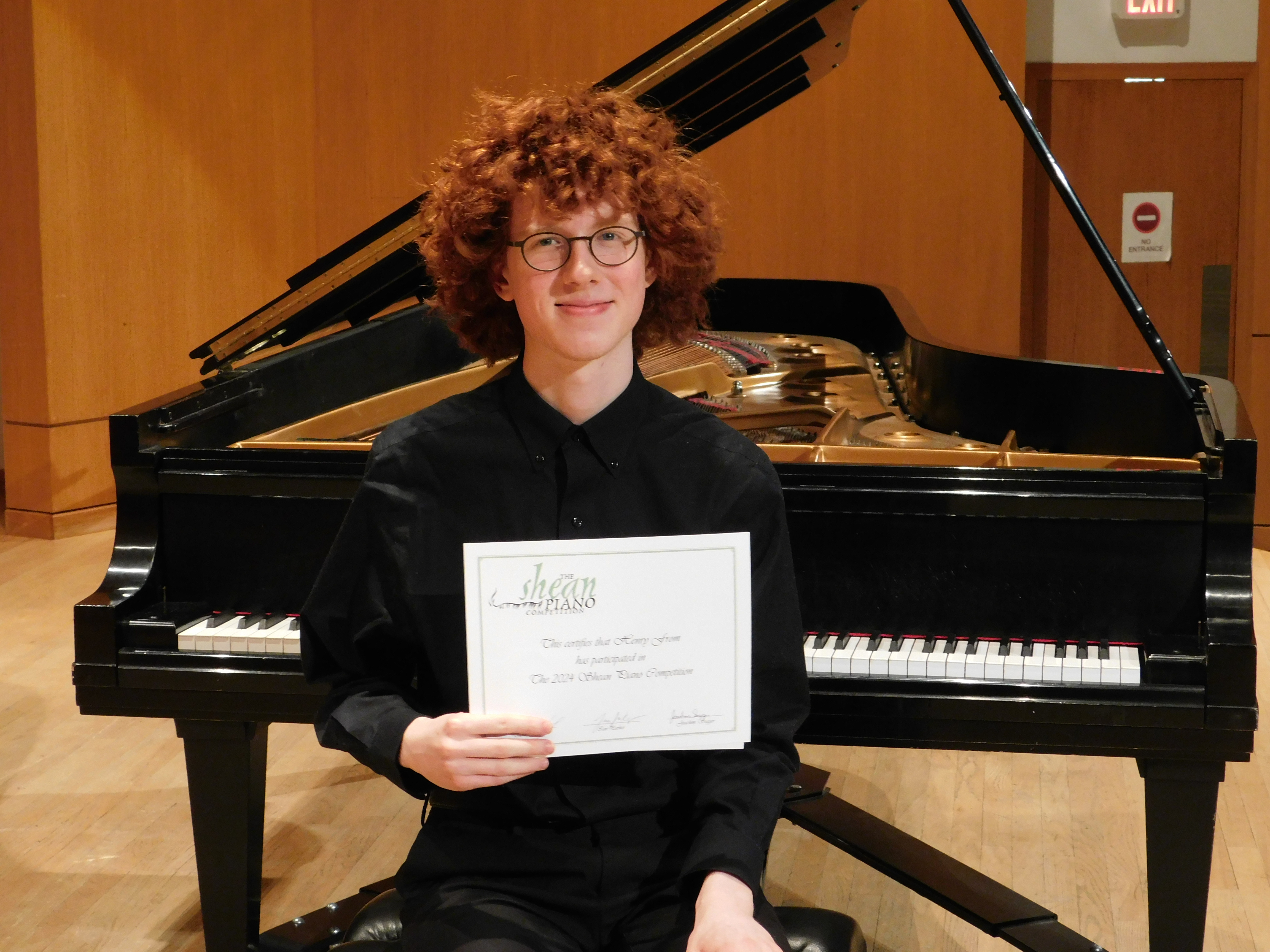 Henry From Wins 2024 Shean Piano Competition