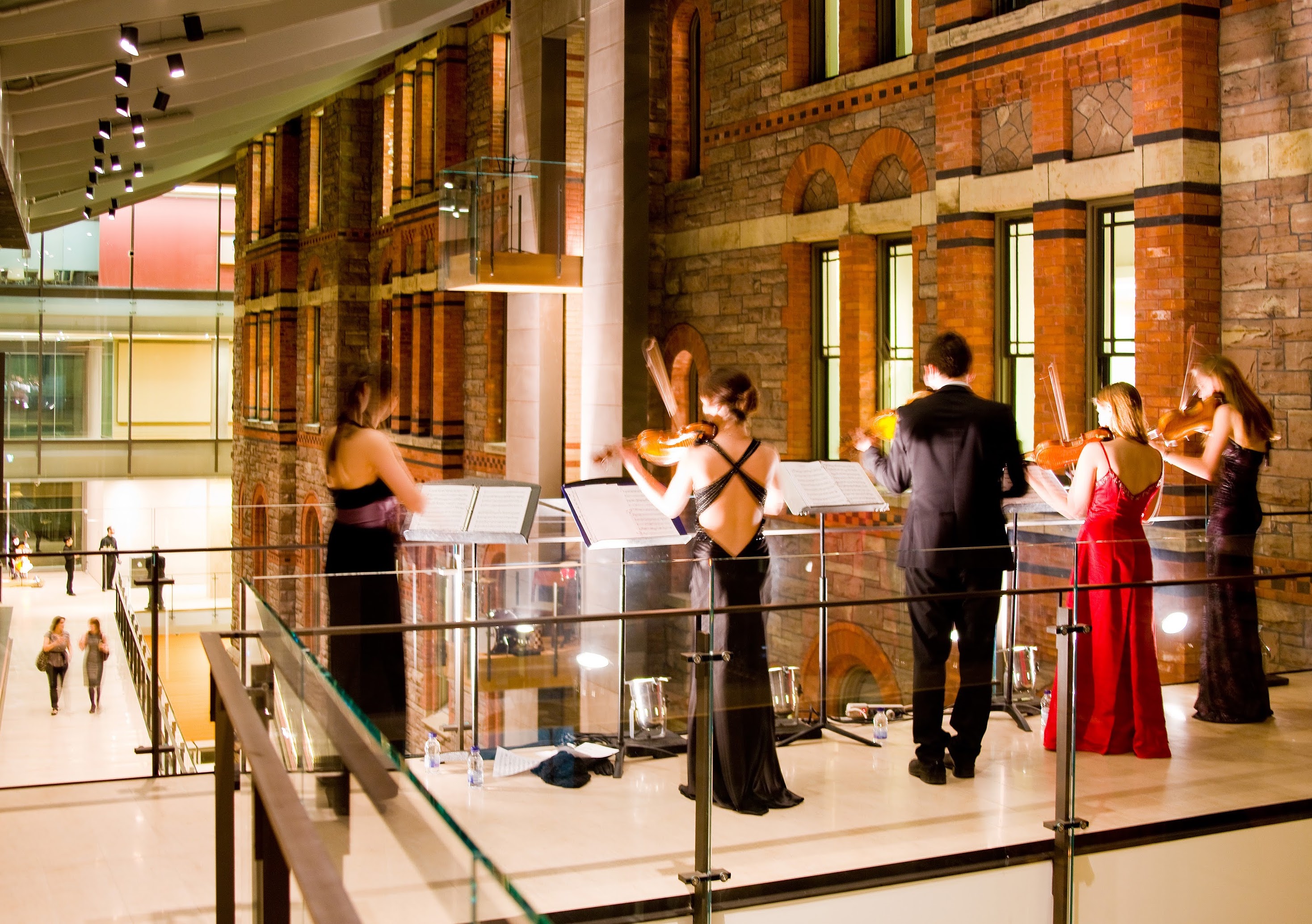 Performers on Walkway